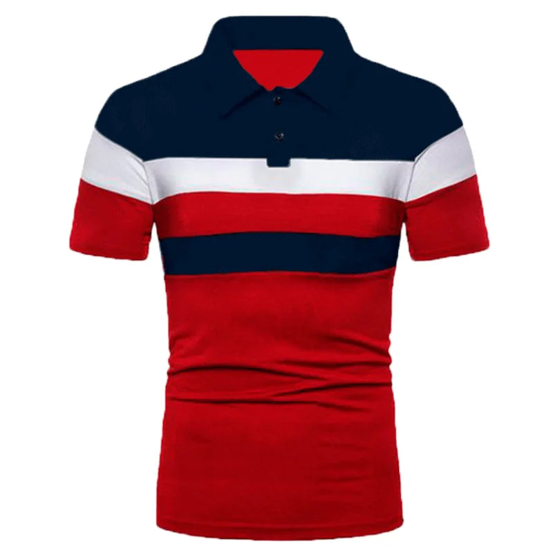 Ethan – Moderne Poloshirts mit Streifenmuster und Knopfleiste