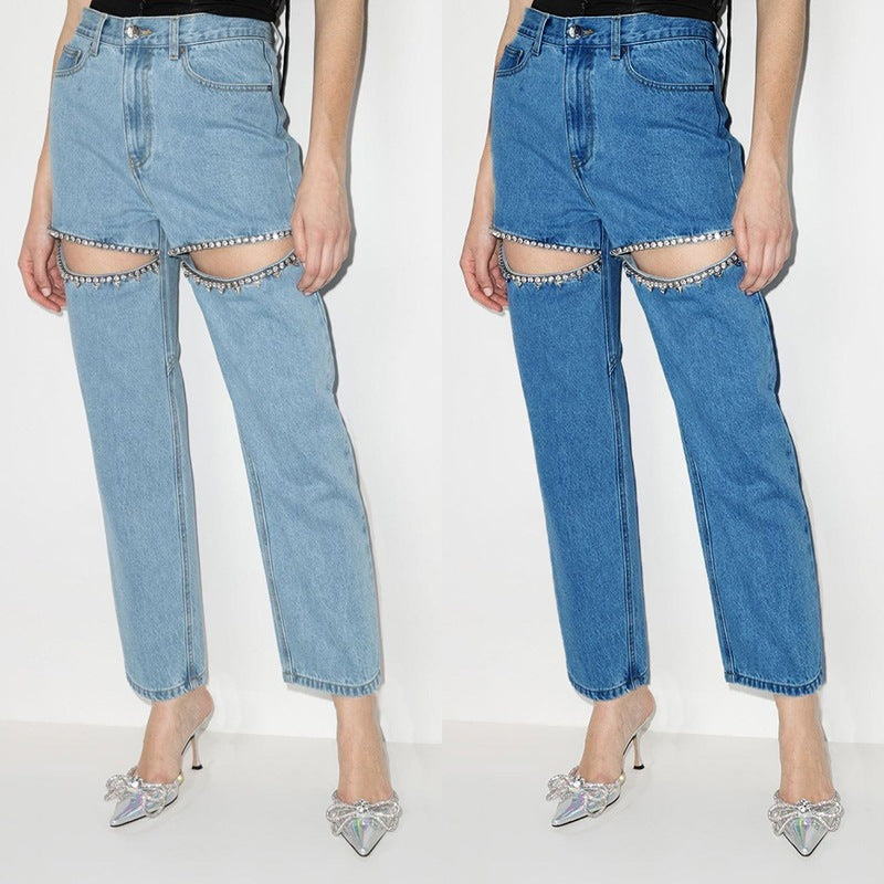 Reina – Elegante Cut-Out-Hose mit hohem Bund