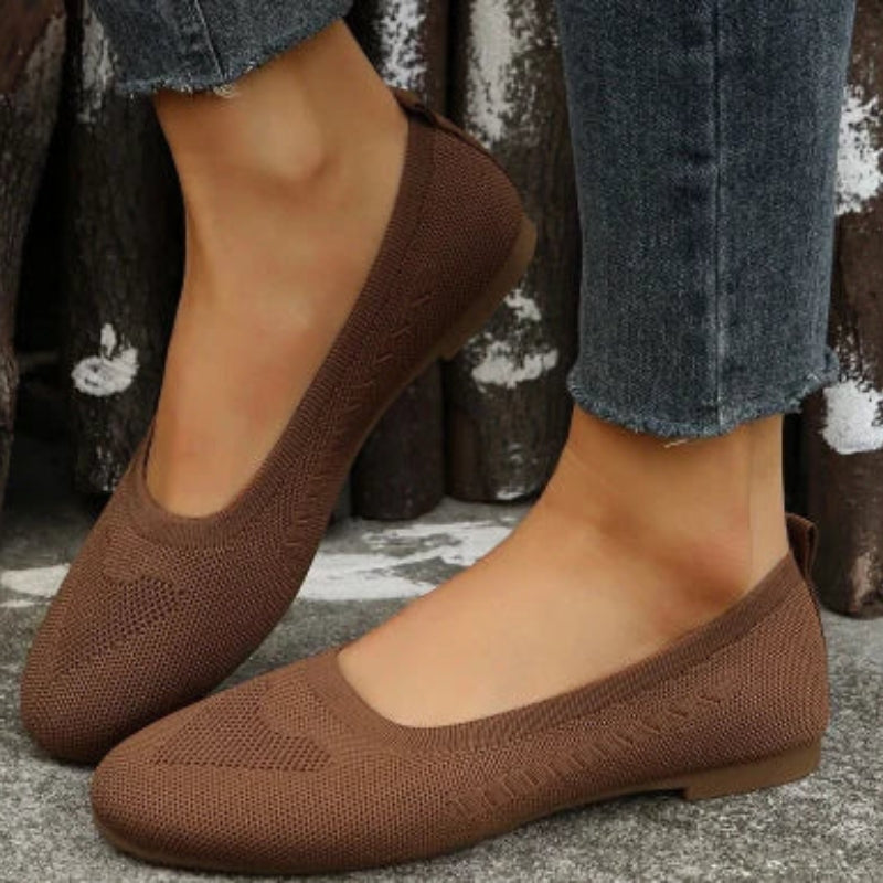 Bettina - Leichte flache Schuhe mit runder Zehe und atmungsaktivem Gestaltung