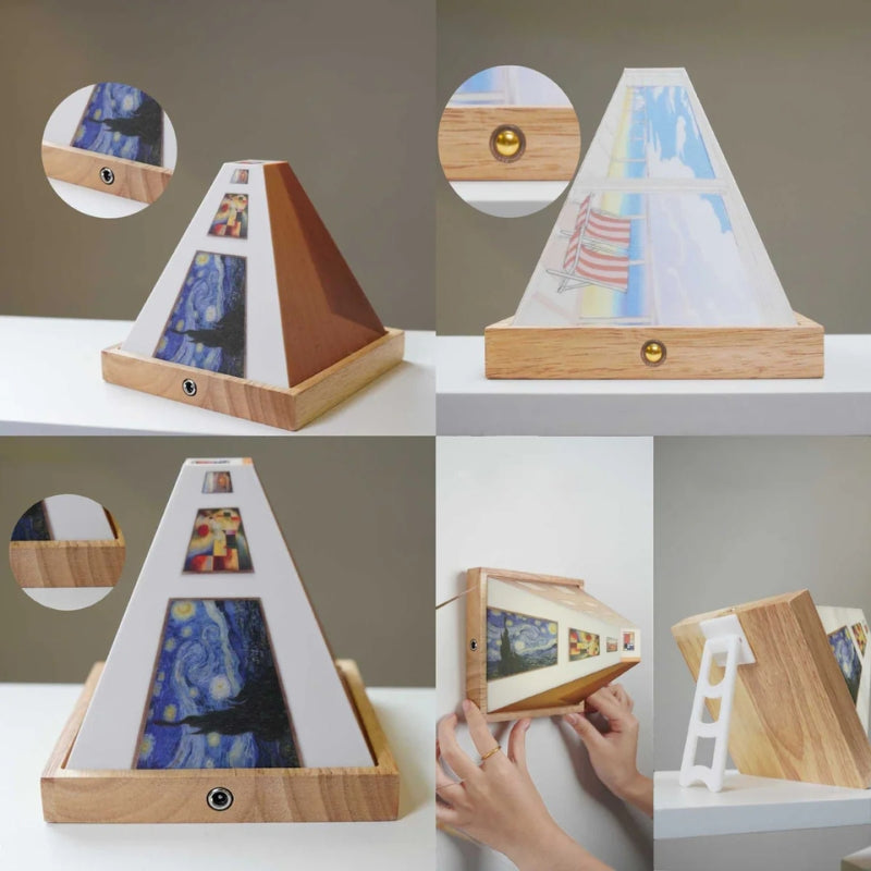 ArtLume - Wandmontiertes Mallicht im 3D Stil mit optischem Effekt und LED Leuchten