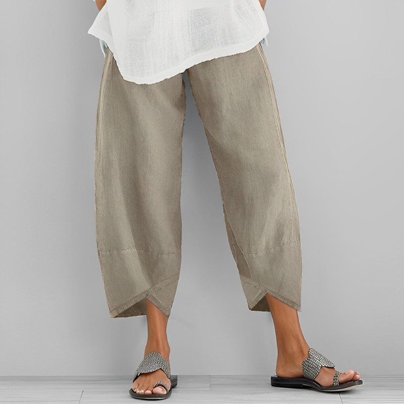 Melina – Lockere Passform Hose mit elastischem Bund und weitem Bein