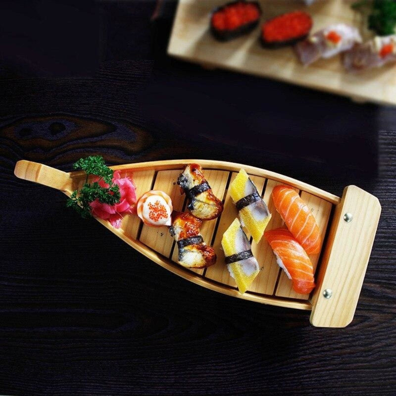 NoriCraft – Dekoratives Sushi Tablett Schiffsform für stilvolle Präsentation Speisen