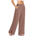 Eliana – Stylische Yogahose mit hohem Bund Seitentaschen und weitem Beinschnitt