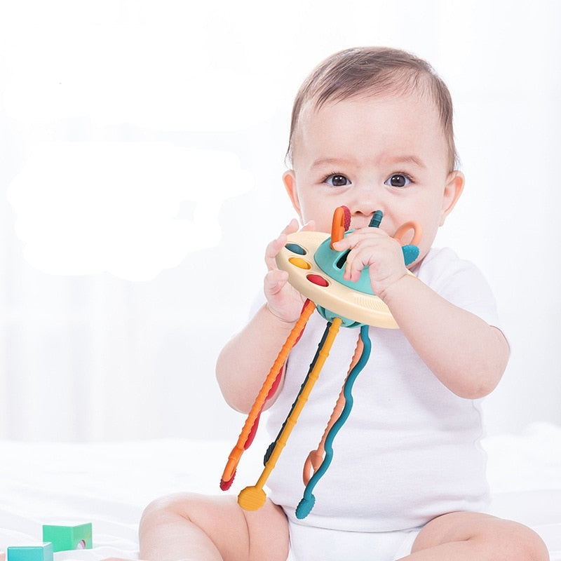 TactiPlay – Sensorisches Babyspielzeug mit weichen Knöpfen und Zugschnüren