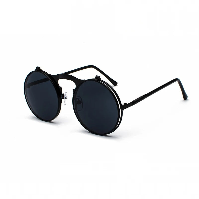 NovaGlint – Runde Sonnenbrille mit Retro-Form und markantem Rahmen