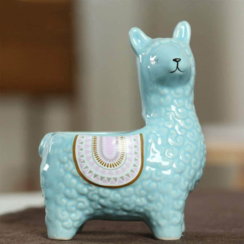 AlpacaGlow – Einzigartiger Alpaka Blumentopf für verspielte Raumdekoration