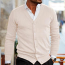 Adam -  V Ausschnitt Langärmelig Strickjacke Mit Knöpfen