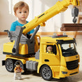 LiftMaster - Crane Truck Spielzeug Robustes Baufahrzeug mit realistischen Geräuschen und beweglichem Kran