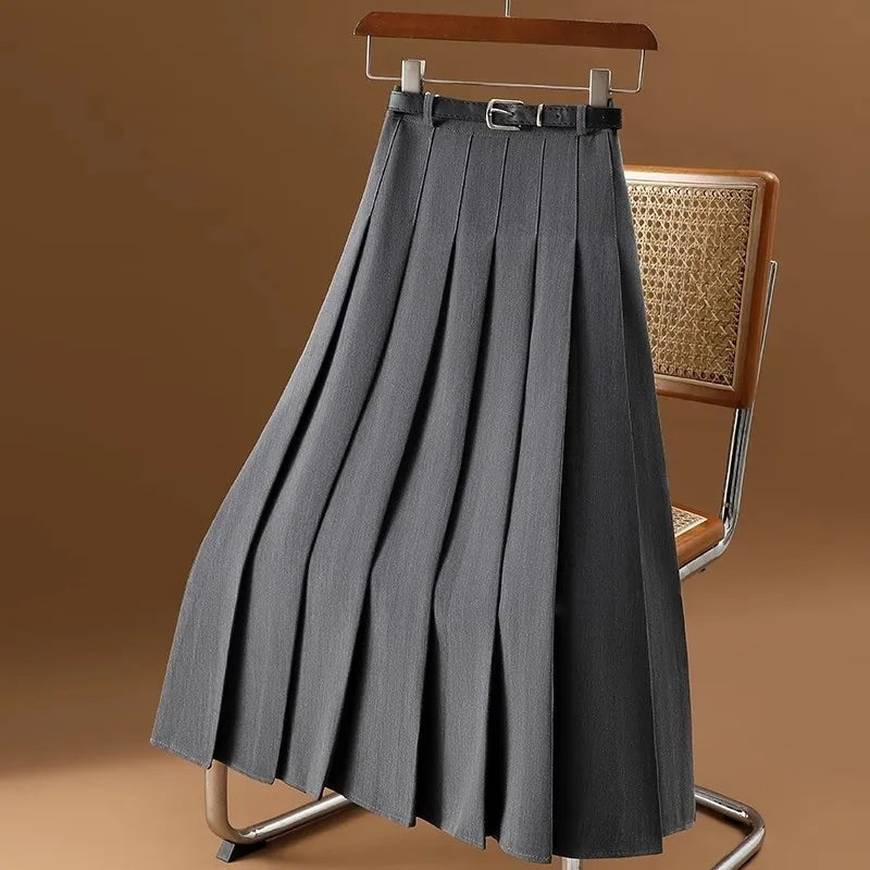 Hannah - Stylischer Faltenrock mit hoher Taille und verstellbarem Gürtel