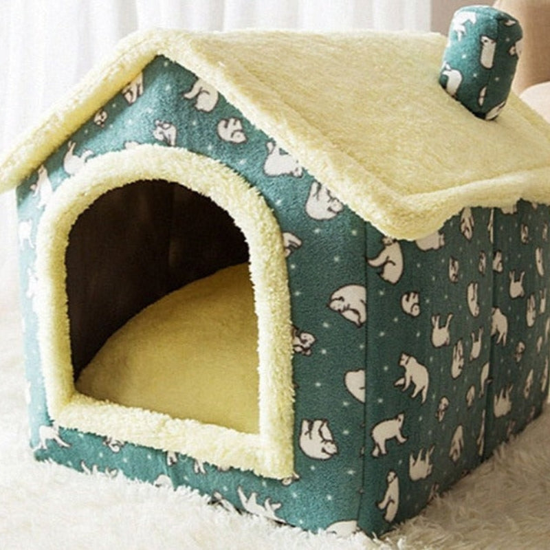 PawLoom – Flauschiges Haustierhaus für den Innenbereich mit waschbarem und abnehmbarem Bezug