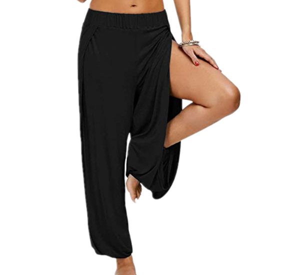Sophia – Lockere Passform Hohe Taille weites Bein Hosen mit stylischen Schlitzen
