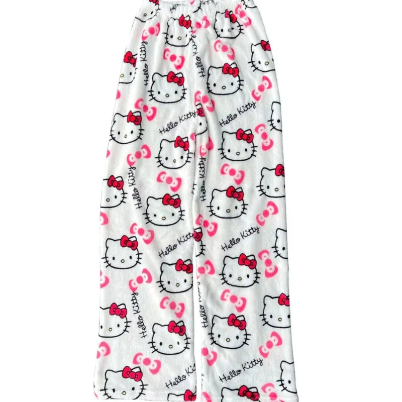 Aylin – Bequeme Hose mit elastischem Bund und Katzen Print