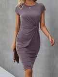 Simone - Stylisches figurbetontes Kleid mit Rundhalsausschnitt