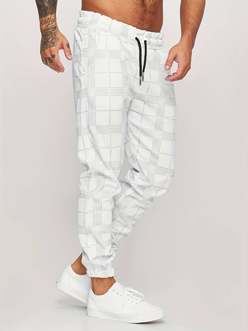 Anton – Lässige Hose mit Streifenmuster Kordelzug in der Taille und Taschen