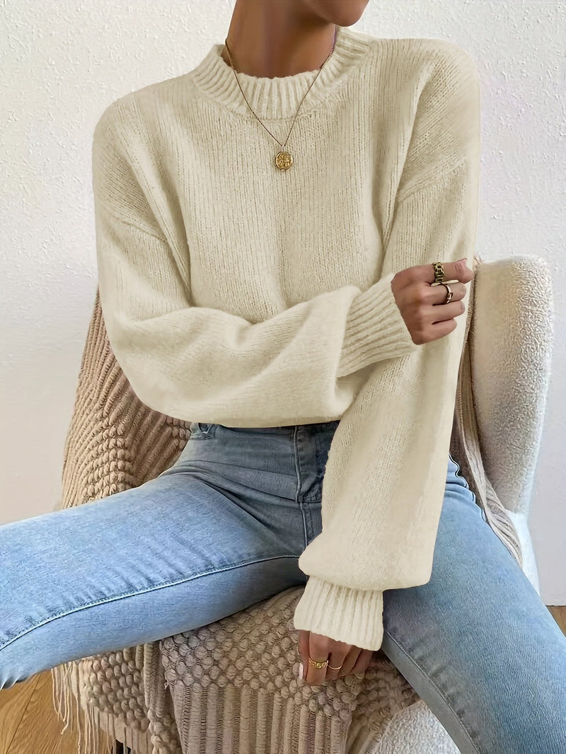 Sophie - Bequemer Strickpullover mit Laternenärmeln