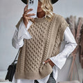 Gisela - Modischer ärmelloser Strickpullover für Wärme und Stil