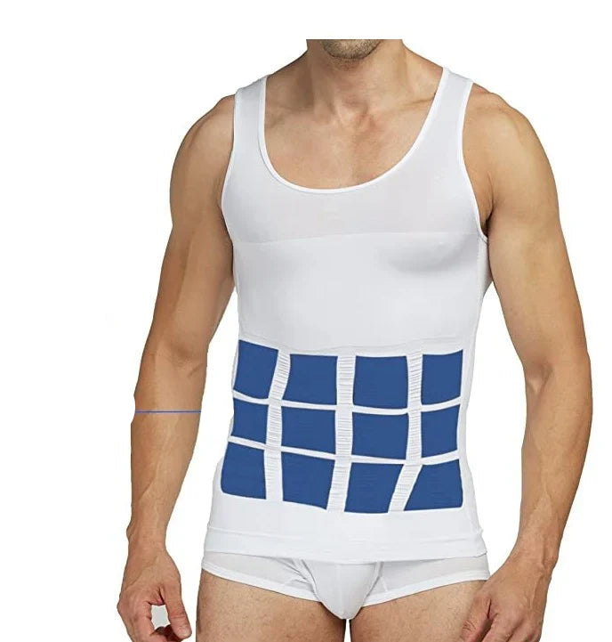 Alwin - Schlanke Passform Kompression Body Shaper mit Bauchkontrolle und unsichtbarem Unterhemd Design | 1+1 Frei