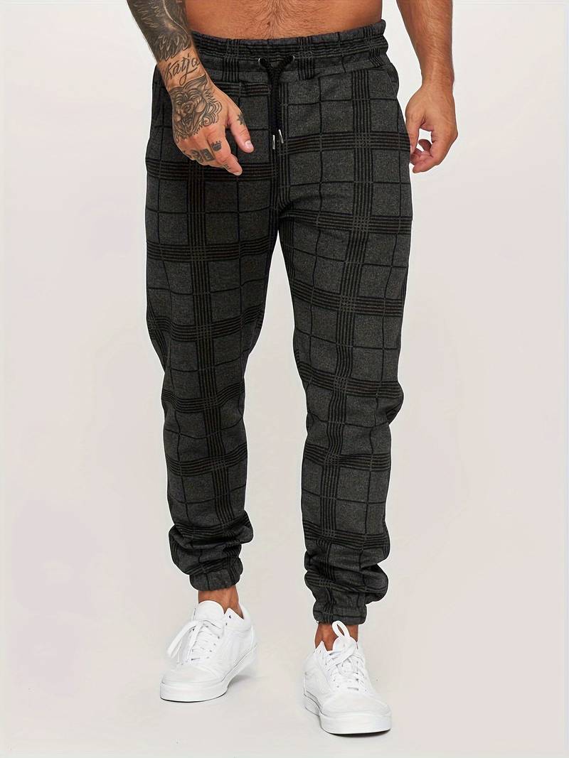 Anton – Lässige Hose mit Streifenmuster Kordelzug in der Taille und Taschen