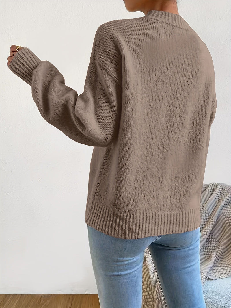 Sophie - Bequemer Strickpullover mit Laternenärmeln