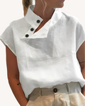 Nora – Moderne Bluse mit Flügelärmeln und seitlichem Verschlussdetail