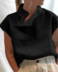 Nora – Moderne Bluse mit Flügelärmeln und seitlichem Verschlussdetail