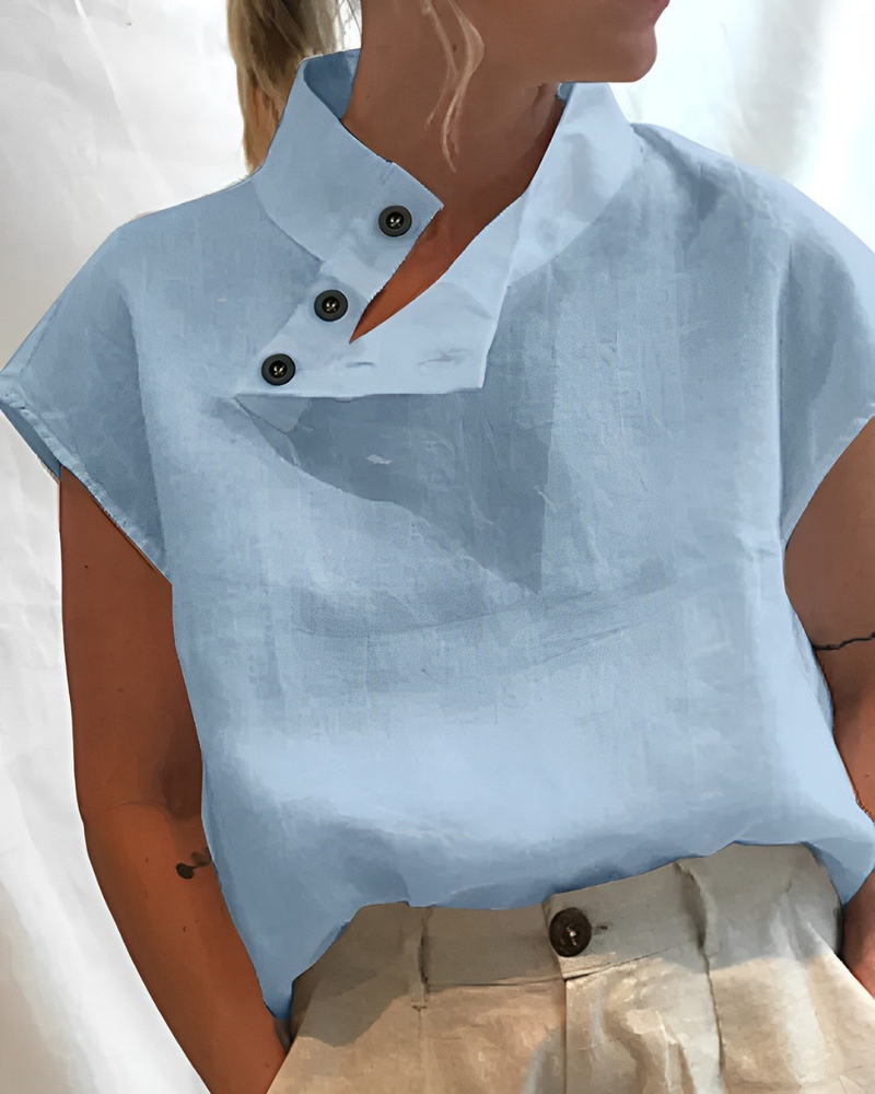 Nora – Moderne Bluse mit Flügelärmeln und seitlichem Verschlussdetail