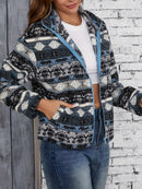 Zara - Langärmelig Vlies Jacke Mit Tribal Druck