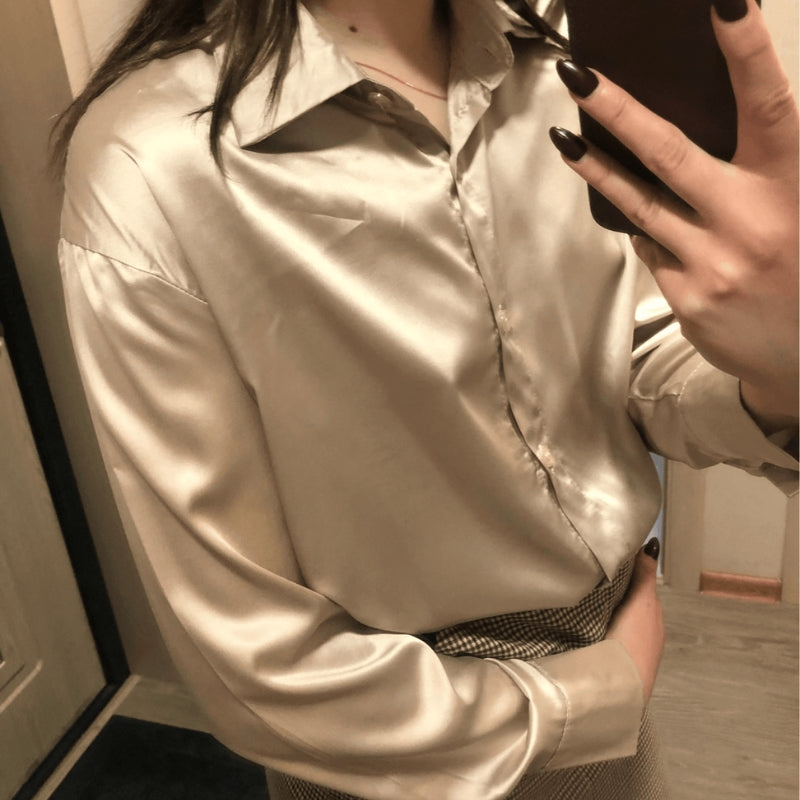 Celina – Langarmshirt mit Umlegekragen und Knopfverschluss