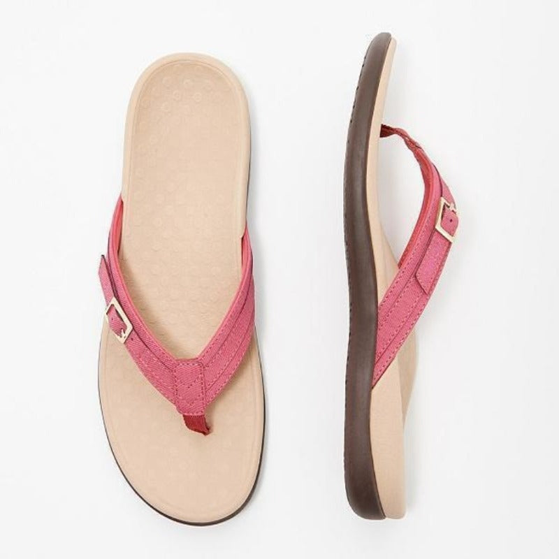 Renate – Bequeme Flipflop Hausschuhe mit Fußgewölbeunterstützung