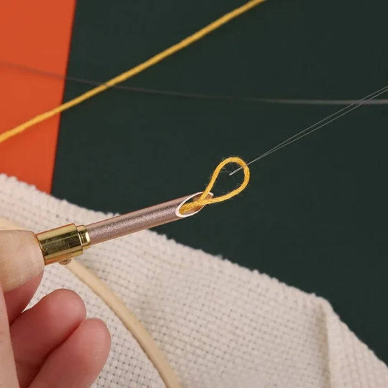 StitchMaster – Komplettes Stickset für professionelle Kunstwerke mit Garnstift und Strickwerkzeugen