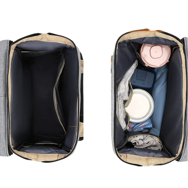 BabyNest - Tragbare Wickeltasche mit klappbarem Bett und organisierter Aufbewahrung