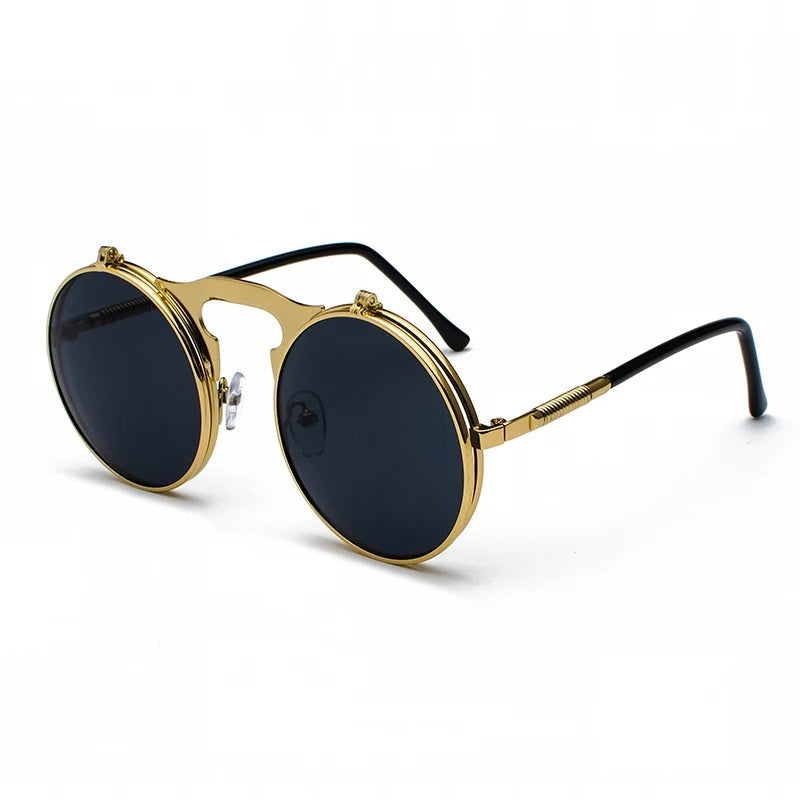 NovaGlint – Runde Sonnenbrille mit Retro-Form und markantem Rahmen