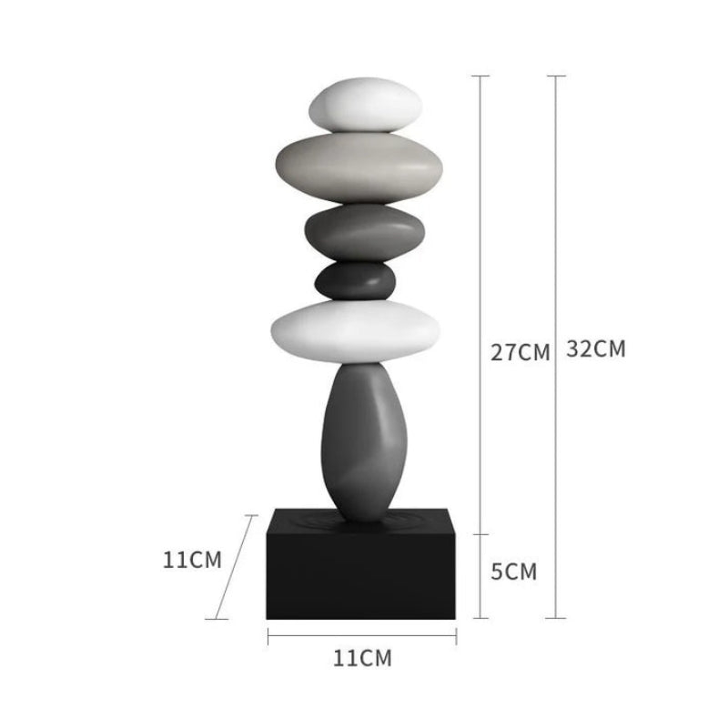 StoneBalance – Moderne gestapelte Steinskulptur zur Wohnzimmerdekoration