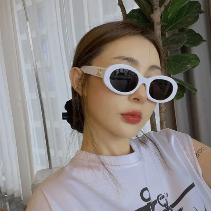 Nora – Stilvolle ovale Sonnenbrille mit markantem Rahmen und UV Schutz