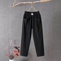Esra - Lockere Passform Hosen mit elastischem Bund und Taschen