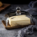 ClearNest – Butterdose mit Glasdeckel und elegantem Knauf-Präsentationstablett