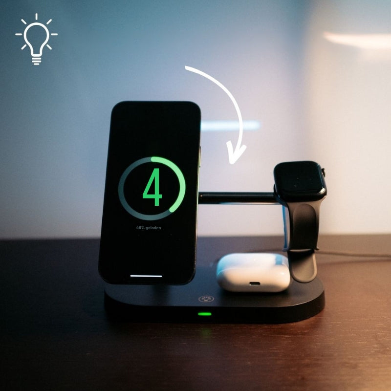 ChargeXpert – 3 in 1 Kabellose Ladestation für Uhr und AirPods