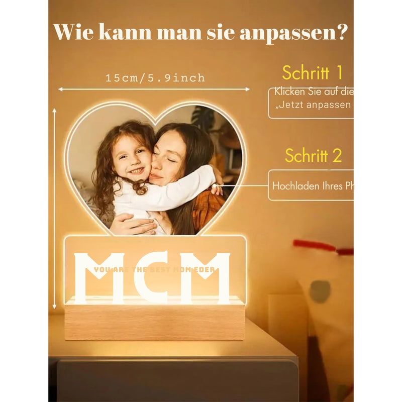 Muttertag – Individueller leuchtender Bilderrahmen eine schöne Möglichkeit, Ihre Erinnerungen zu präsentieren