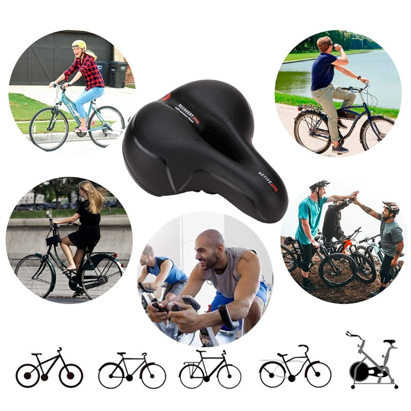 SaddlEase – Extra weicher Fahrradsattel mit Reflektor für Komfort
