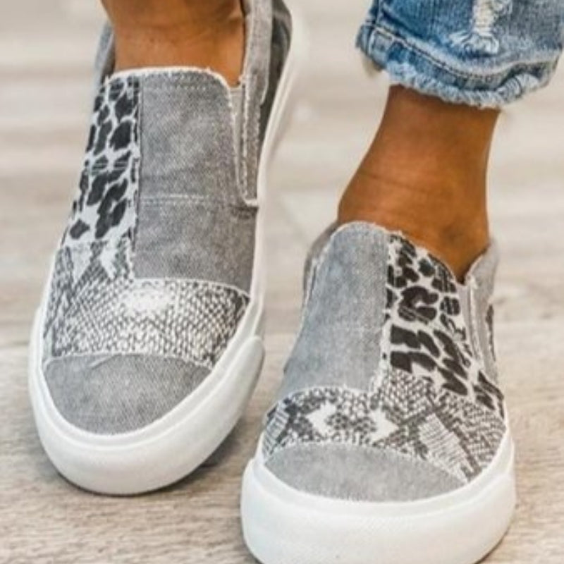 Simone – Modische Turnschuhe im Leopardenmuster mit rutschfester Sohle und Fußgewölbeunterstützung