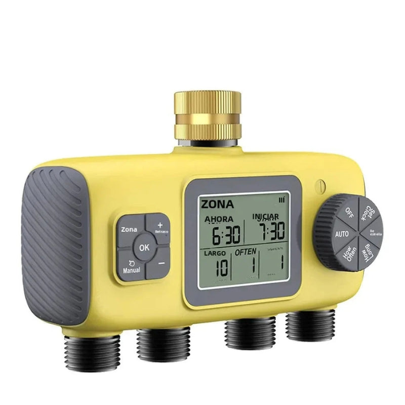 EcoHydra – Digitaler 4 Zonen-Bewässerungstimer mit LCD und intelligentem Ventilsystem