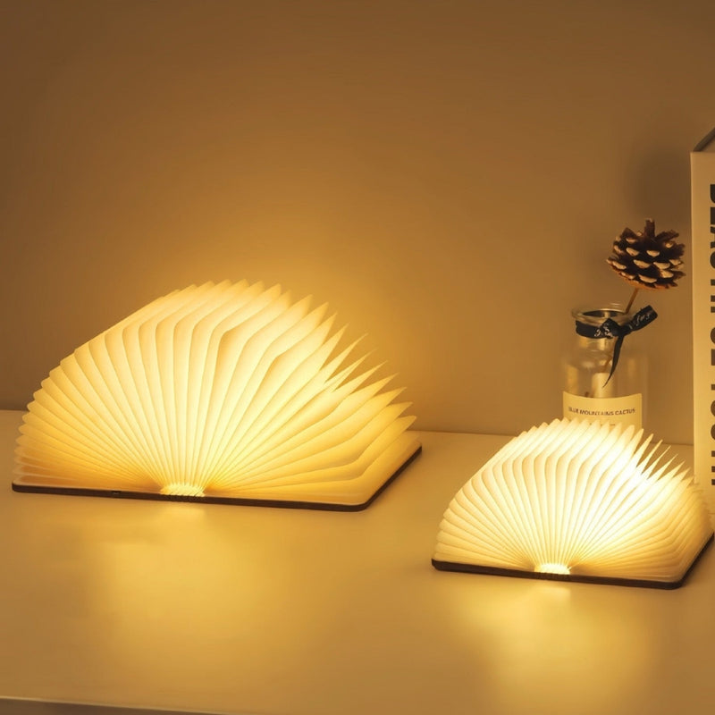 GlowFold – Faltbare LED Lampe in Buchform mit RGB Beleuchtung