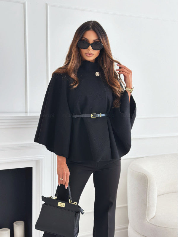 Sarina – Elegante locker sitzende Langarmjacke mit verstellbarem Gürtel