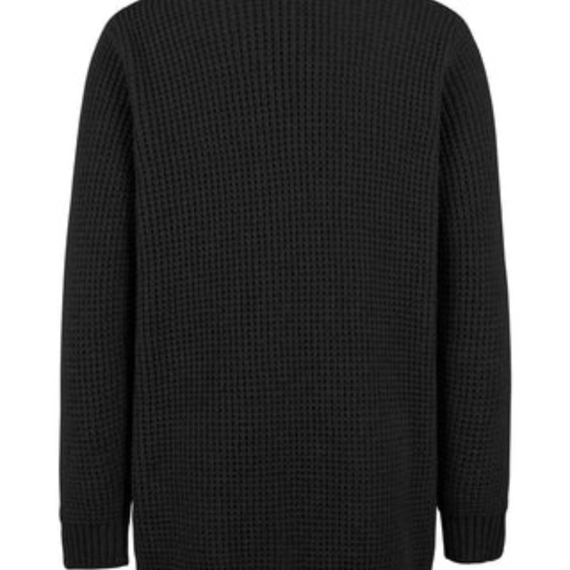 Silke – Vorne offener Langarm Strickjacke mit Taschen und lockerer Passform