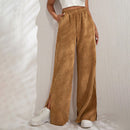 Alessa - Modische Hoch tailliert Weites Bein Hose mit Seitenschlitz