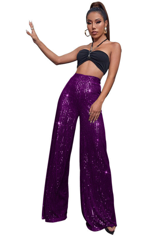 Sophia – Locker sitzende Hose mit hoher Taille und weitem Bein für mühelosen Stil