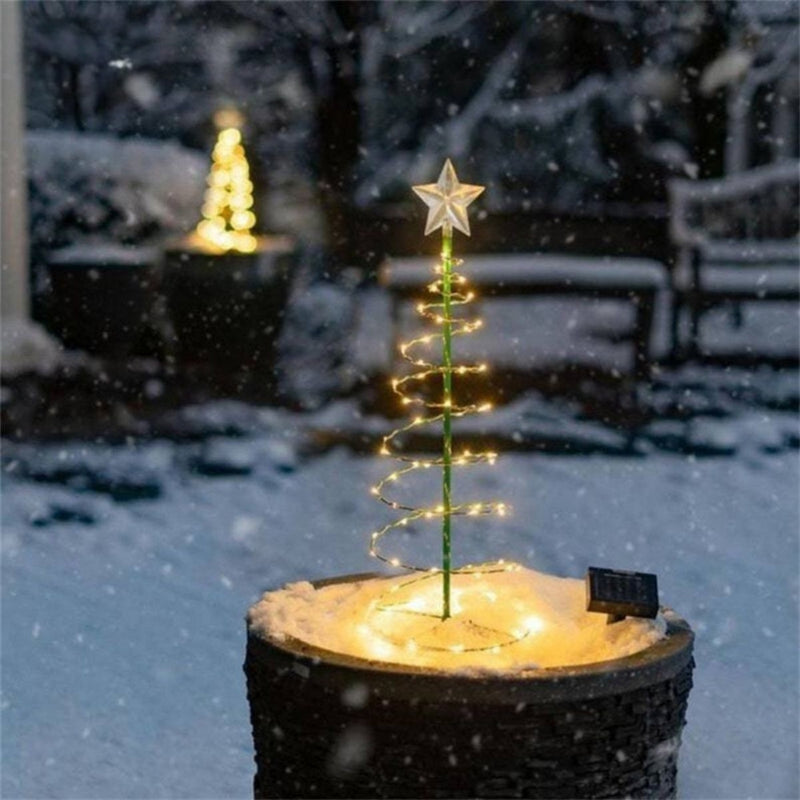 GlowTree - Kabellose Solar Baumlichter mit sternförmigen LEDs für die Gartendekoration