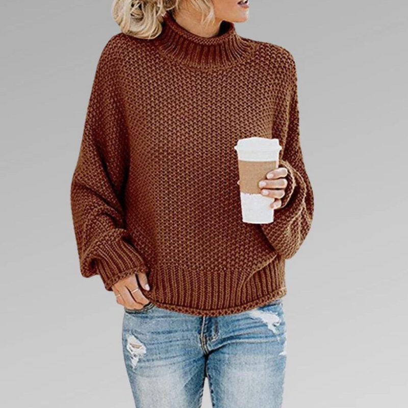 Sophia - Lässiger Rollkragenpullover mit lockerer Passform und langen Ärmeln