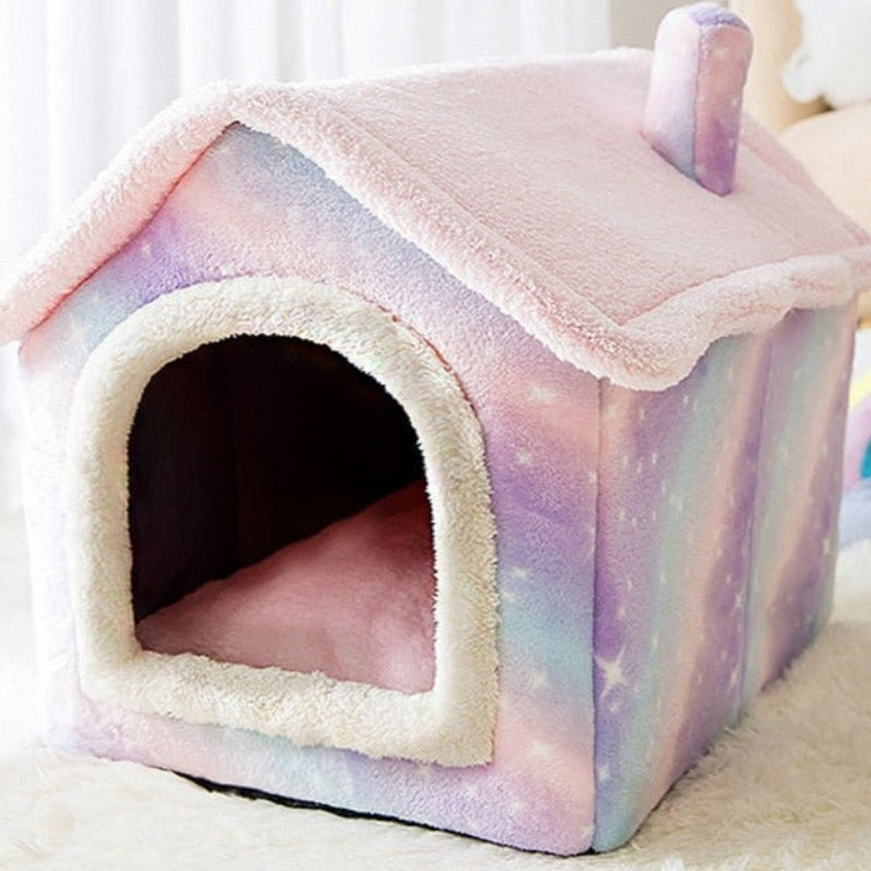 PawLoom – Flauschiges Haustierhaus für den Innenbereich mit waschbarem und abnehmbarem Bezug