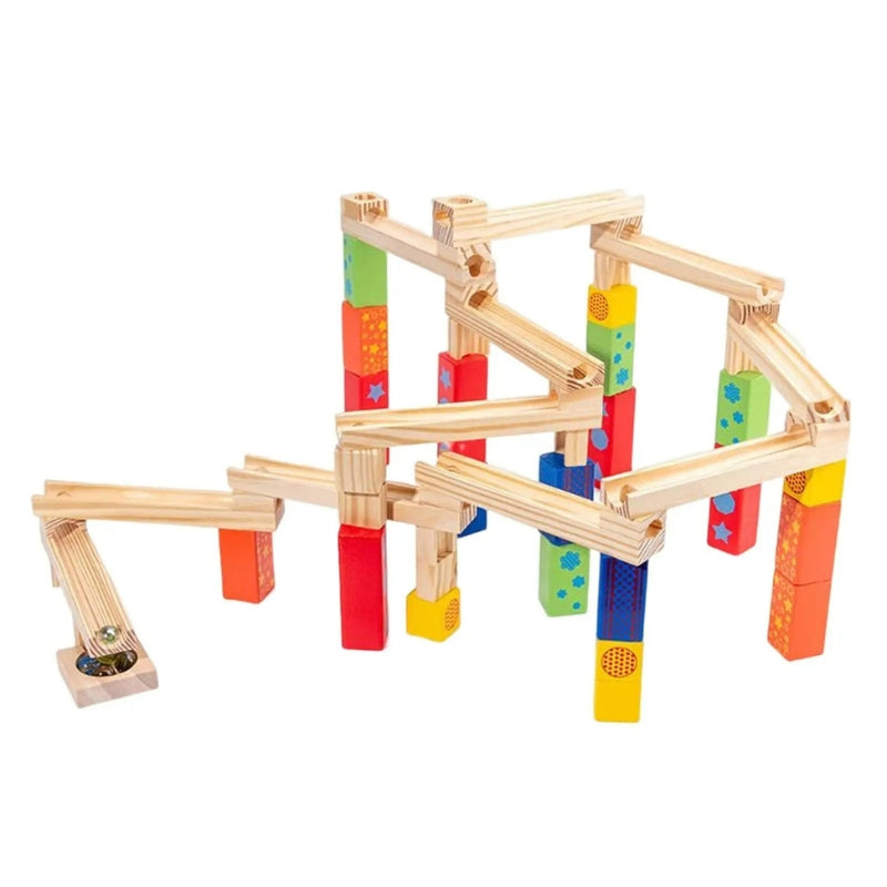 BuildFlow – Murmelbahn Spielzeugset für Kinder zum Bauen von Schienen und für technischen Spaß